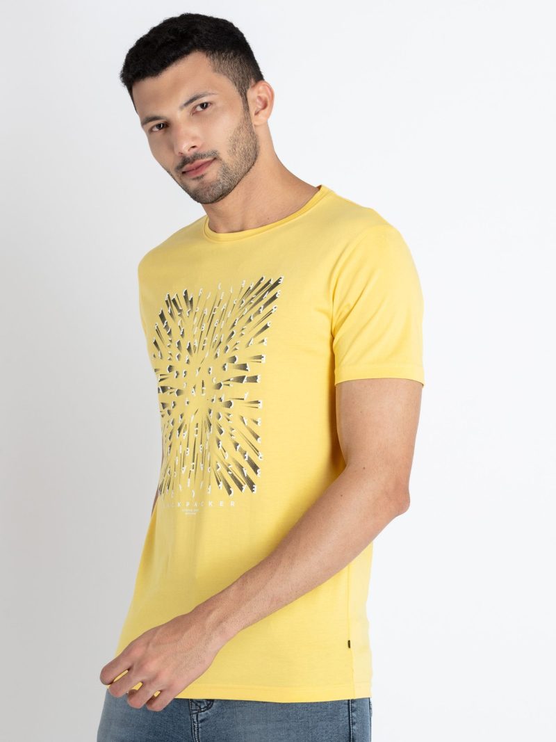 Mens Printed Round Neck T-Shirt