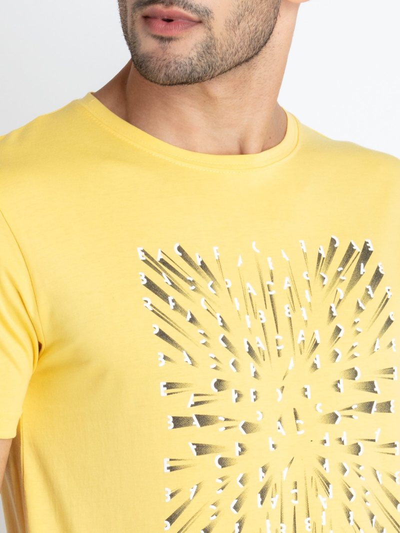Mens Printed Round Neck T-Shirt