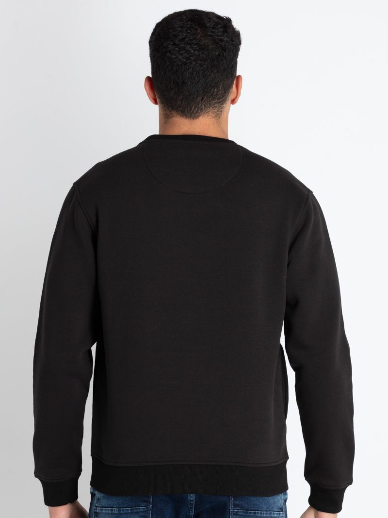 Mens Solid Round Neck Sweatshirt