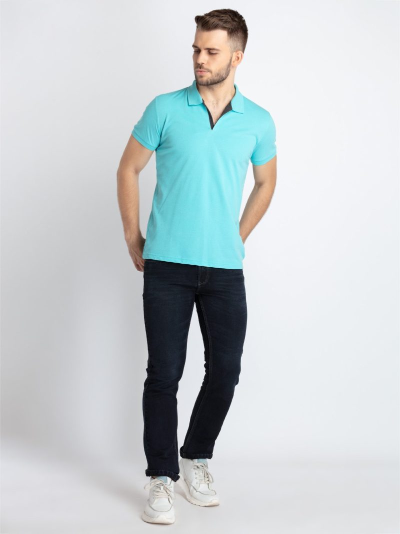 Status Quo Mens Solid Slim Fit Polo T-Shirt