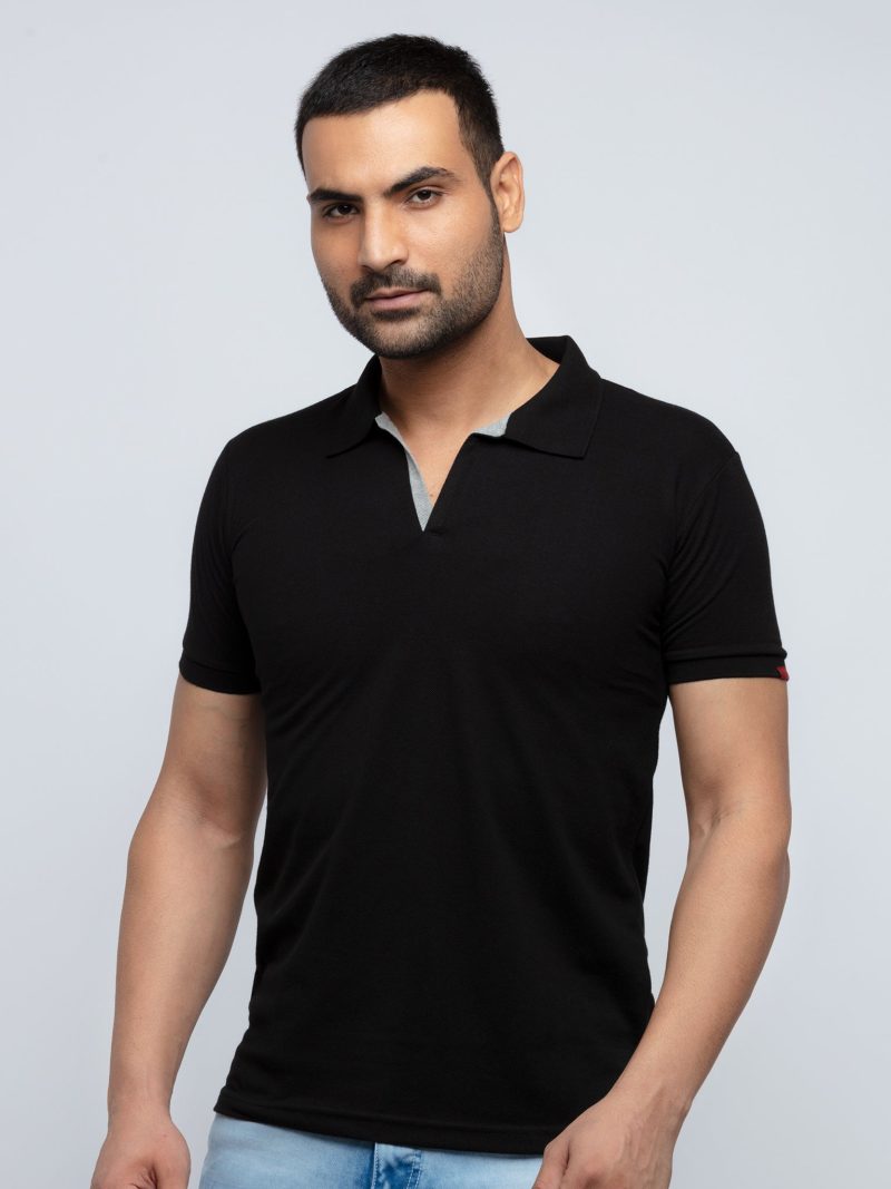 Status Quo Mens Solid Slim Fit Polo T-Shirt