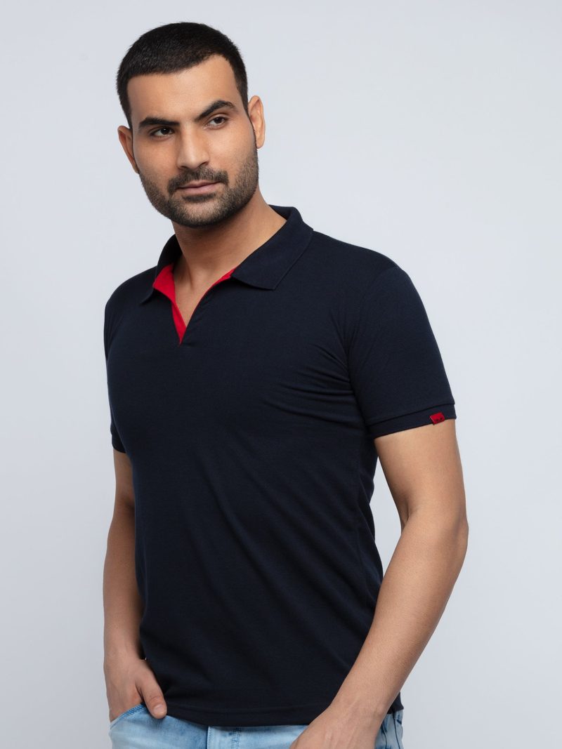 Status Quo Mens Solid Slim Fit Polo T-Shirt