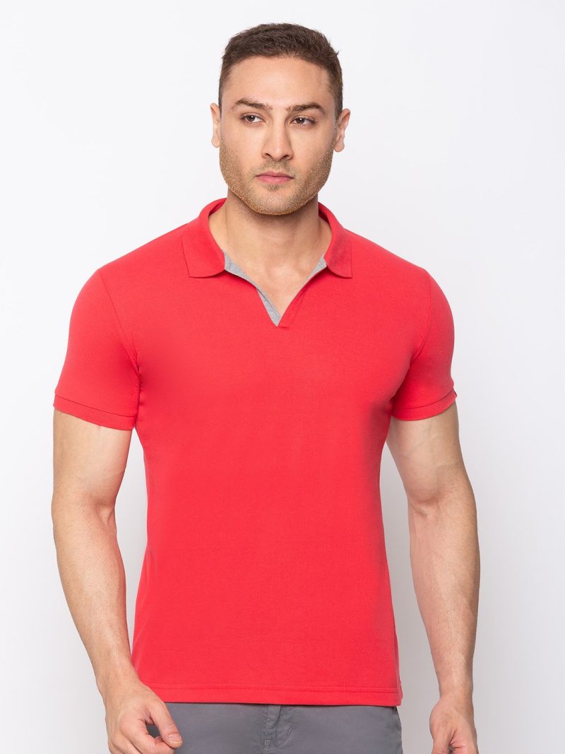 Status Quo Mens Solid Slim Fit Polo T-Shirt
