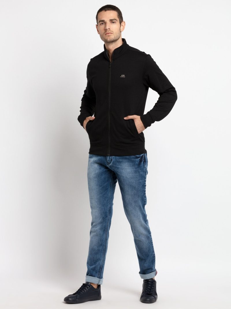 Mens Printed High Neck Lightweight Sweatshirt