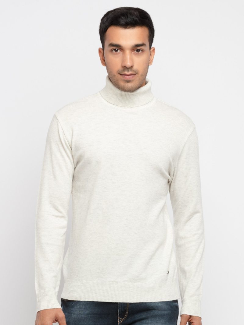 Status Quo Mens Solid High Neck Sweater