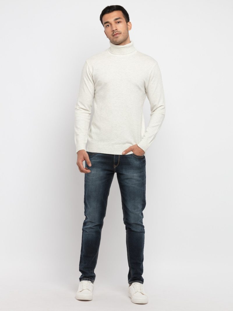 Status Quo Mens Solid High Neck Sweater
