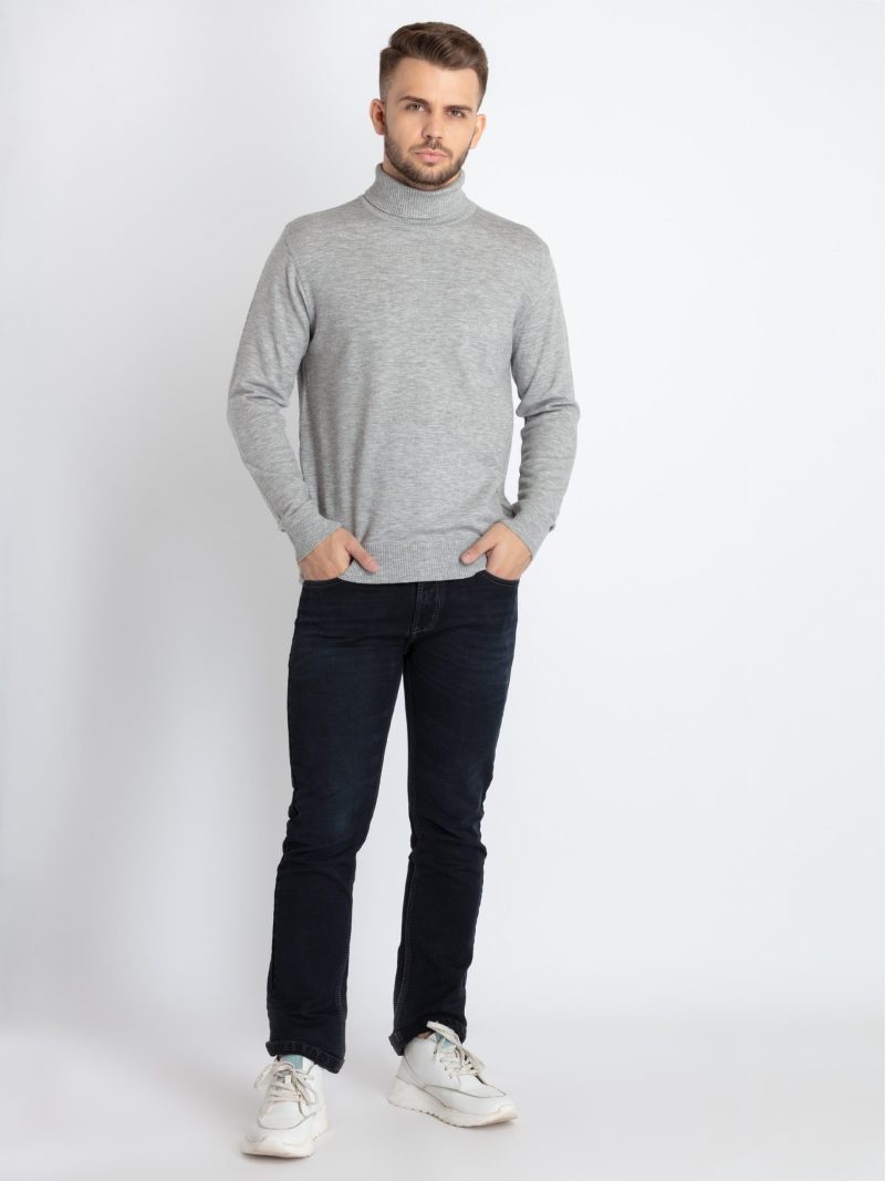 Status Quo Mens Solid High Neck Sweater