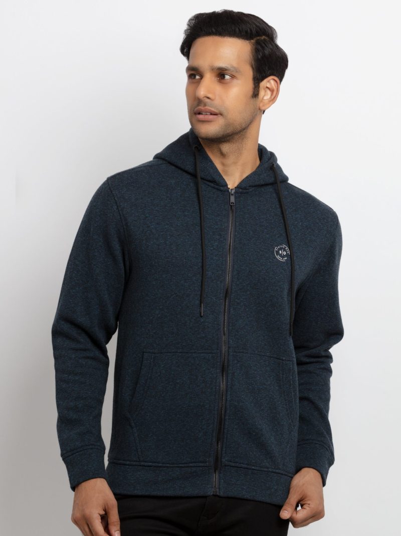Mens Solid Hooded Sweatshirt