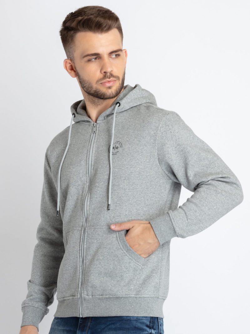 Mens Solid Hooded Sweatshirt