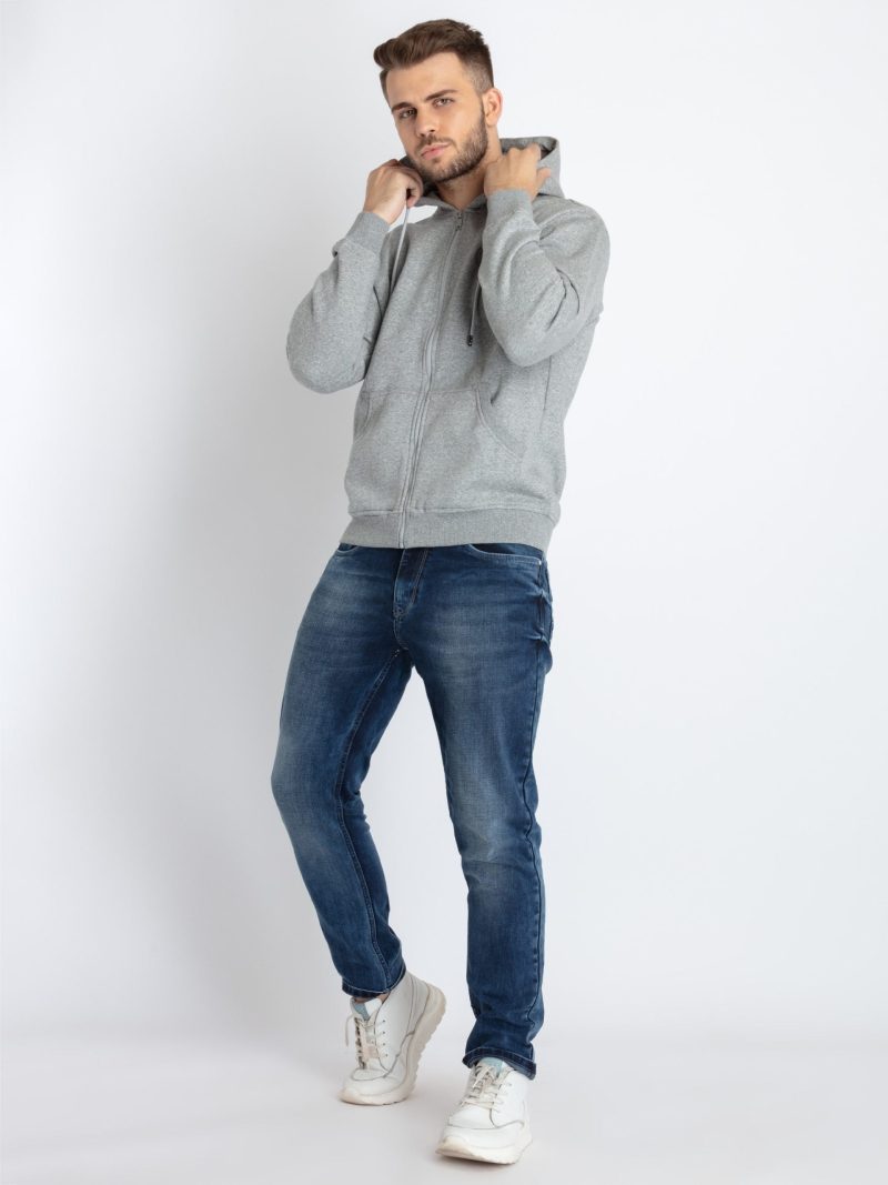 Mens Solid Hooded Sweatshirt