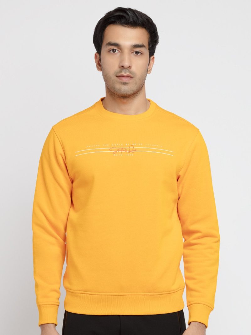 Mens Printed Round Neck Sweatshirt