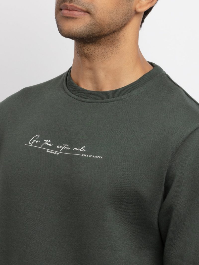 Mens Printed Round Neck Sweatshirt