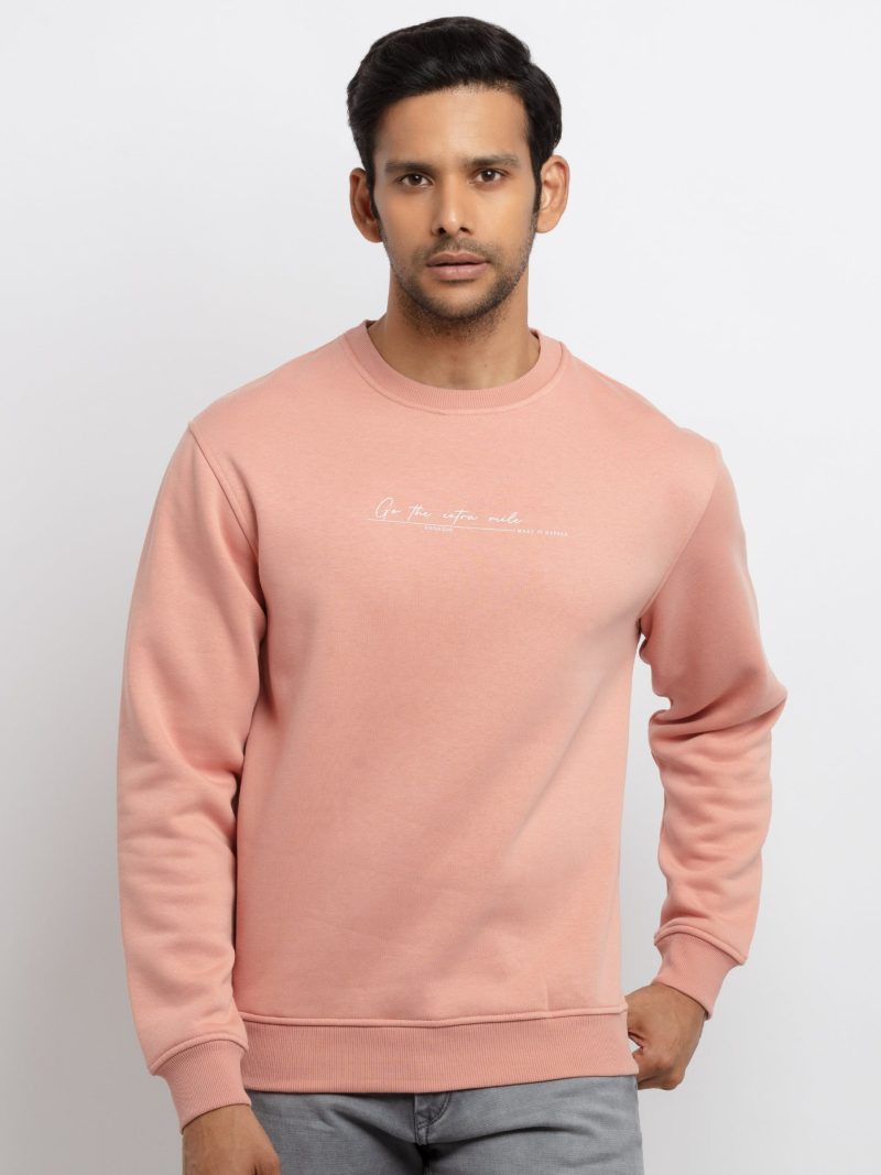 Mens Printed Round Neck Sweatshirt