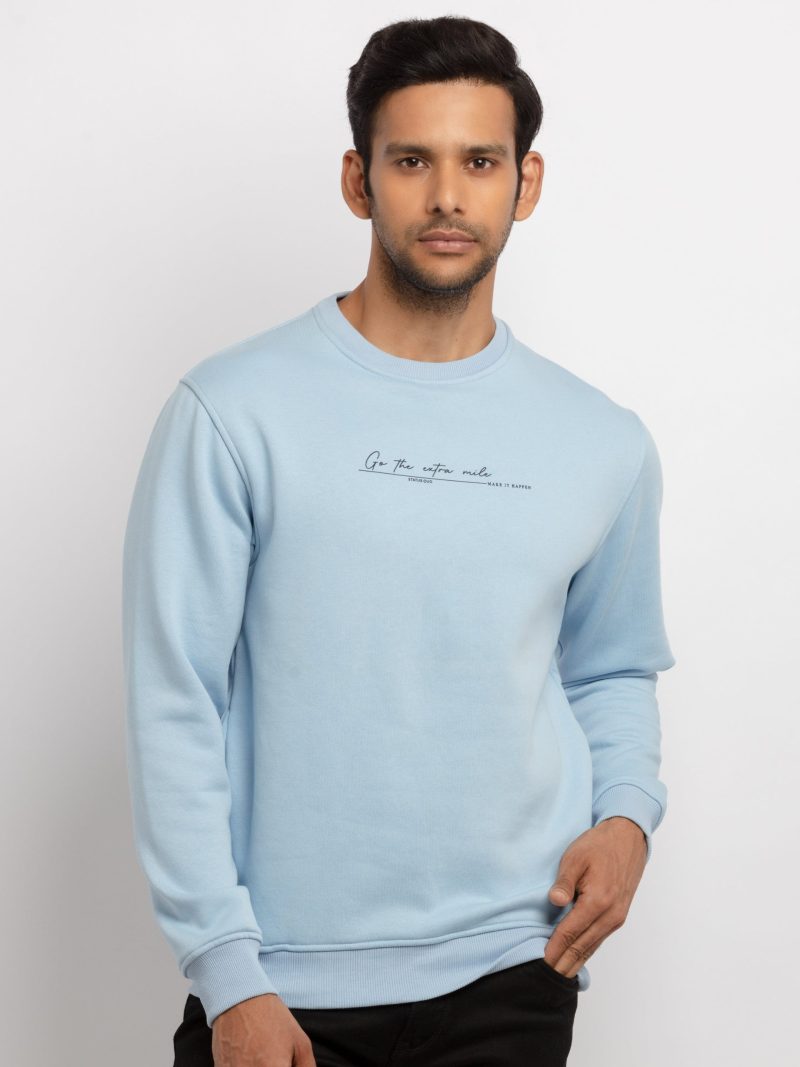 Mens Printed Round Neck Sweatshirt