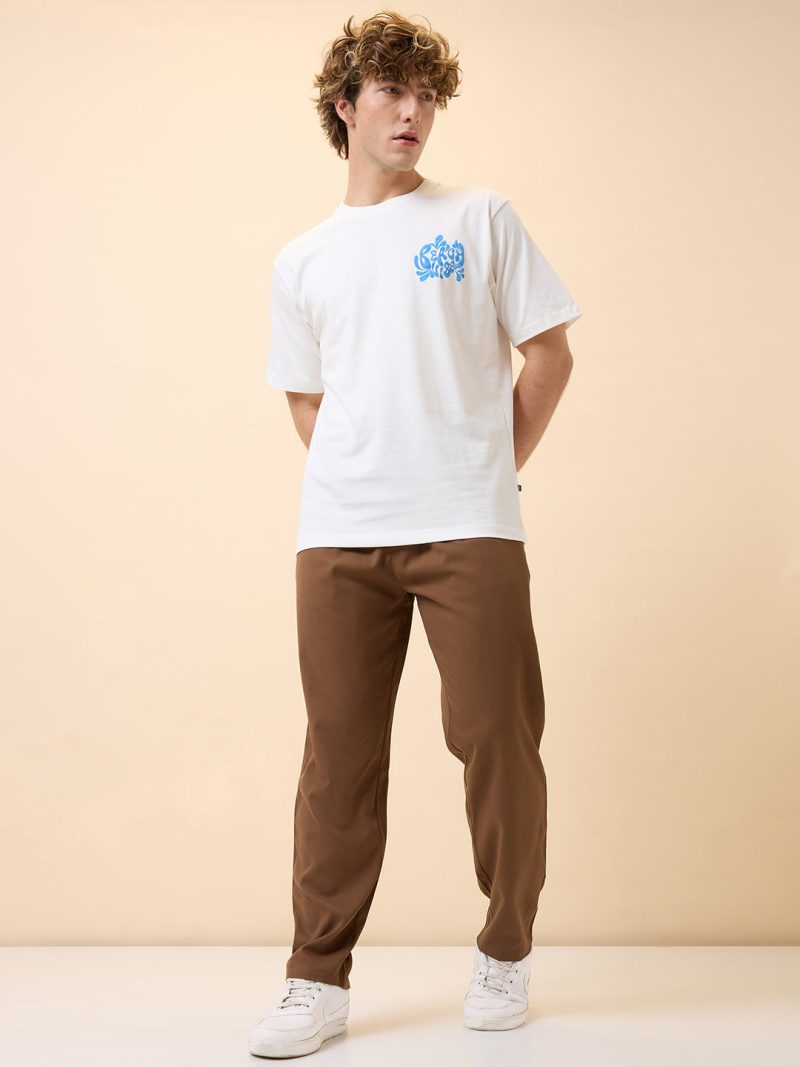 Status Quo Men'S Basic Solid Regular Fit Drawstring Track Pant With 4 Pockets