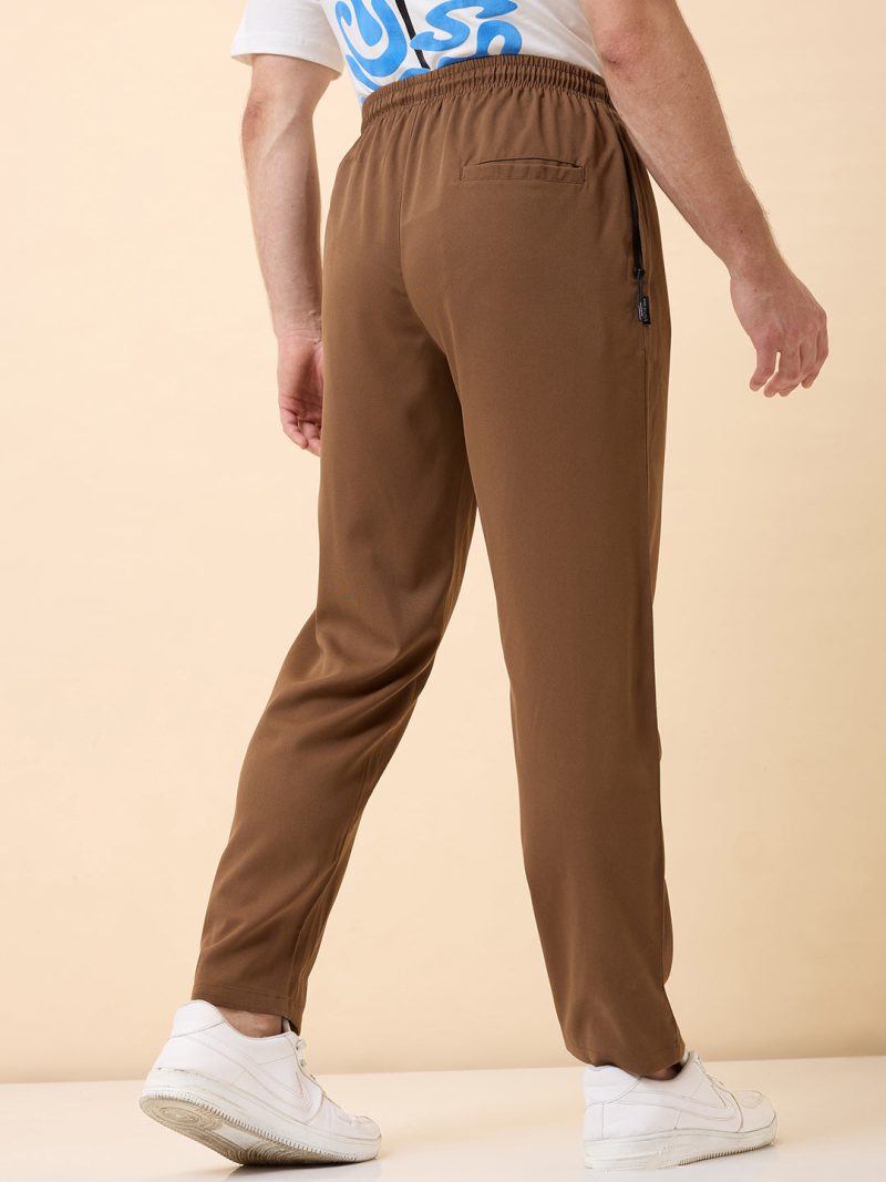 Status Quo Men'S Basic Solid Regular Fit Drawstring Track Pant With 4 Pockets