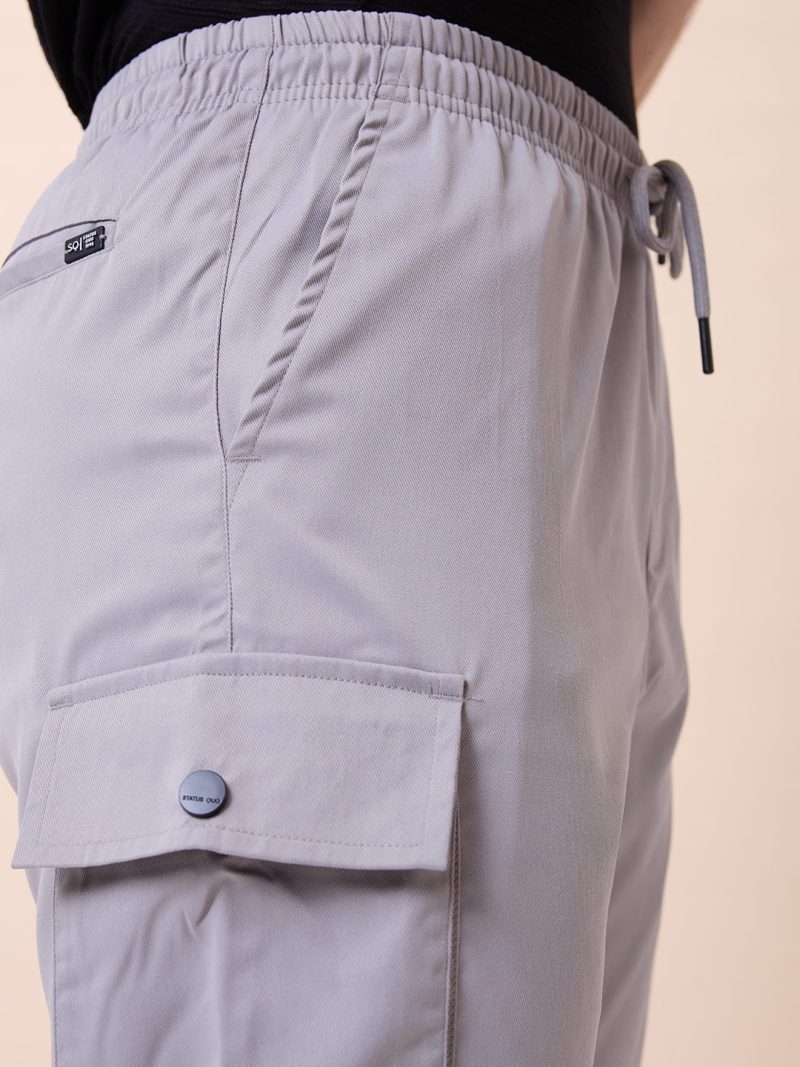 Status Quo Men'S New Basic Solid Regular Fit Drawstring Track Pant