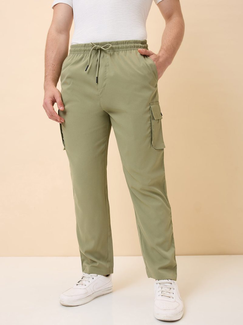 Status Quo Men'S New Basic Solid Regular Fit Drawstring Track Pant