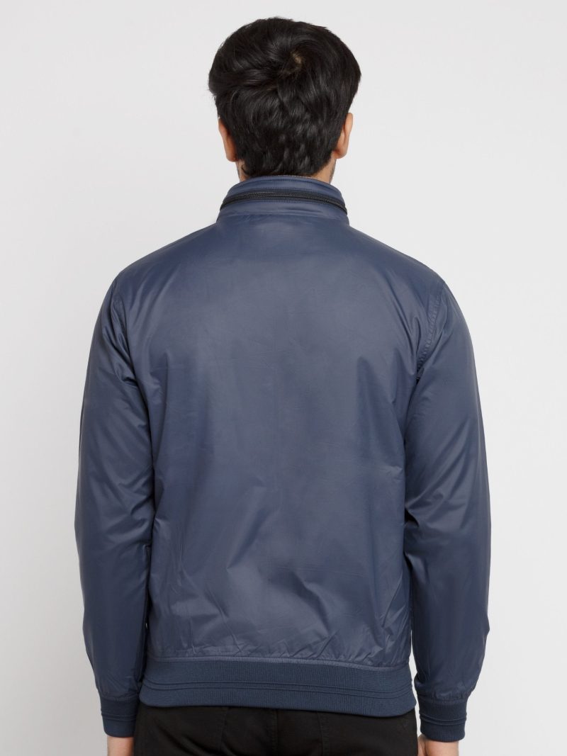 Mens Solid High Neck Lightweight Jacket