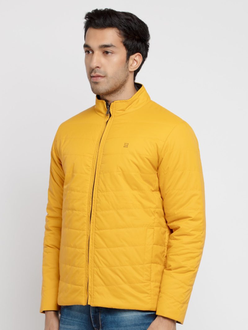 Mens Solid Quilted Reversible Jacket