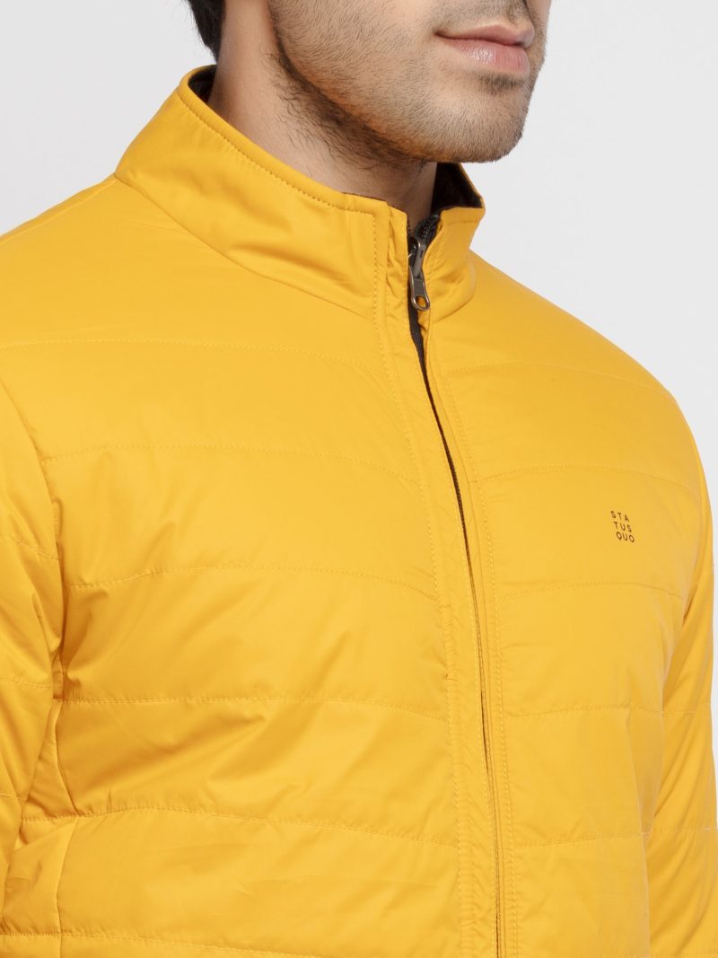 Mens Solid Quilted Reversible Jacket