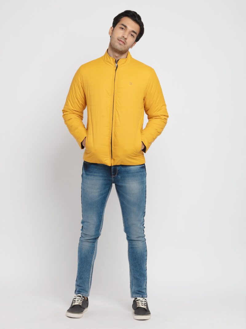 Mens Solid Quilted Reversible Jacket