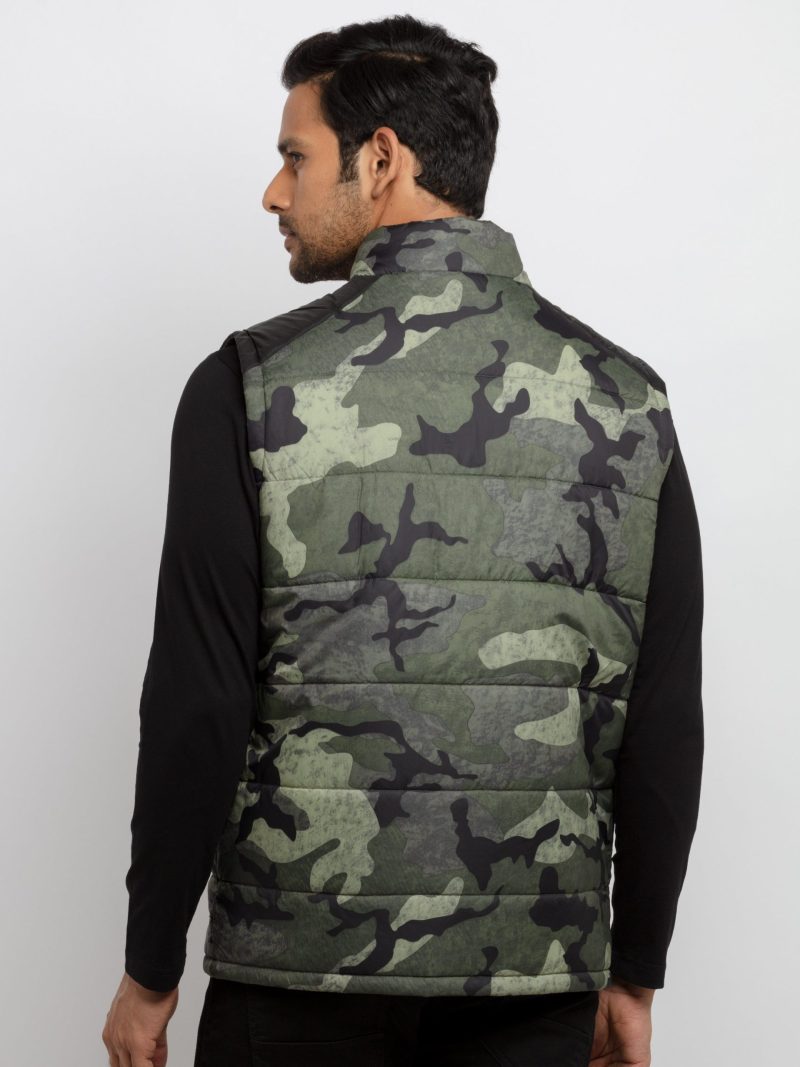 Mens Quilted High Neck Sleeveless Jacket