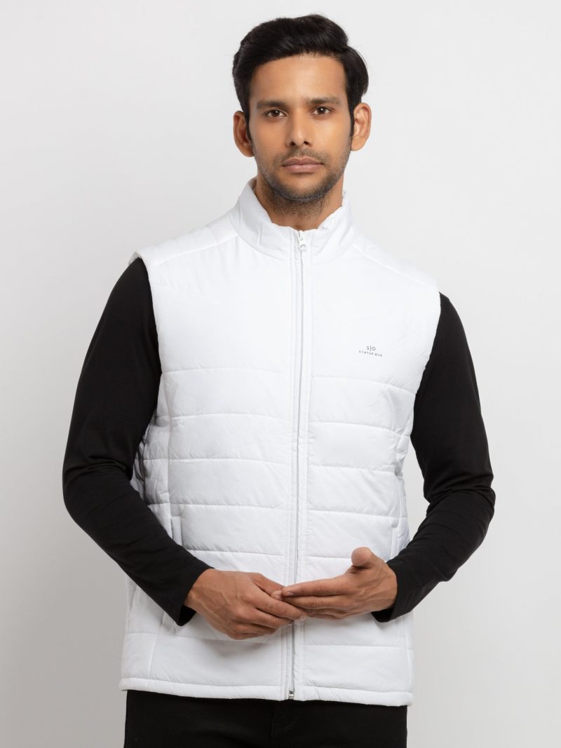 Mens Solid Quilted Jacket