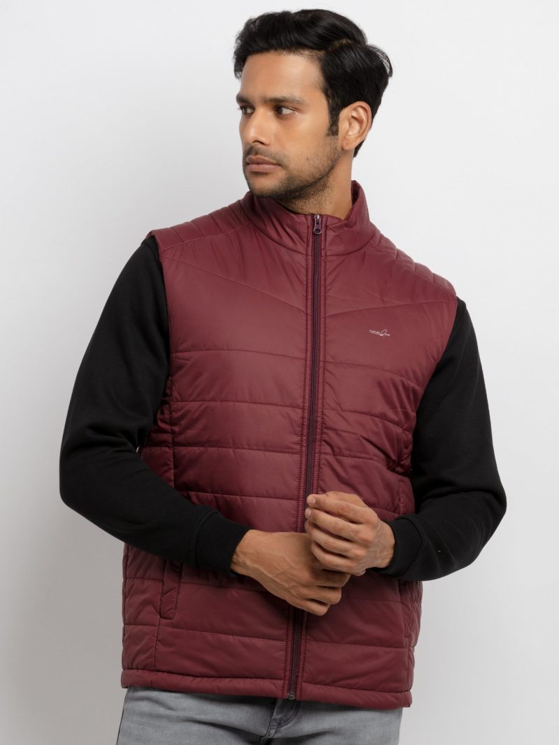 Mens Solid Quilted Jacket