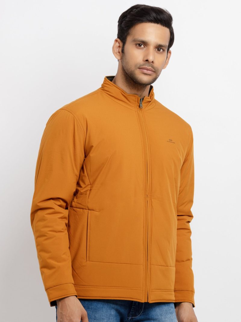 Mens Solid Reversible High Neck Jacket