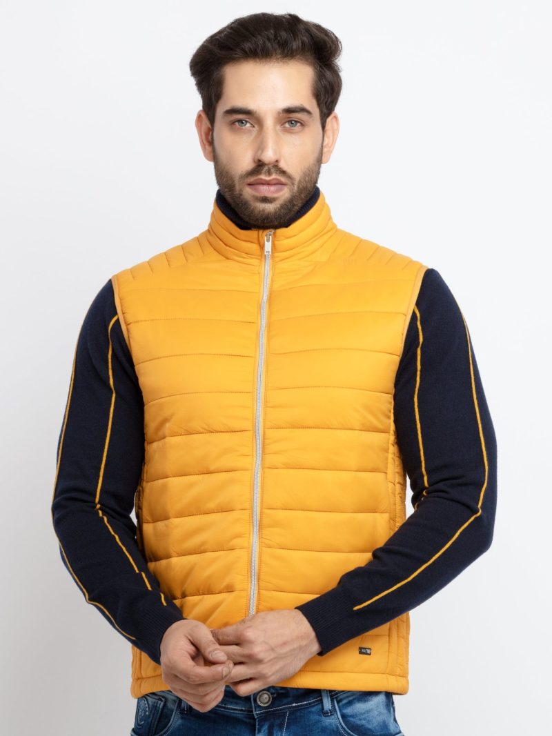 Mens Quilted High Neck Sleeveless Jacket