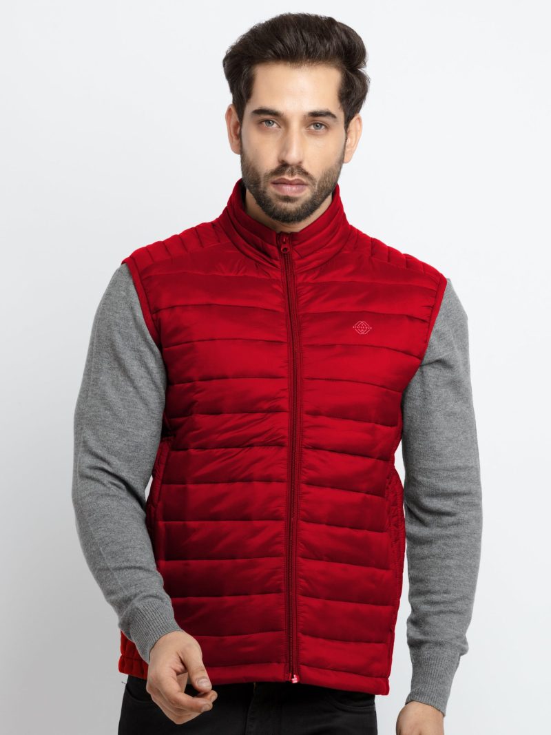 Mens Quilted High Neck Sleeveless Jacket