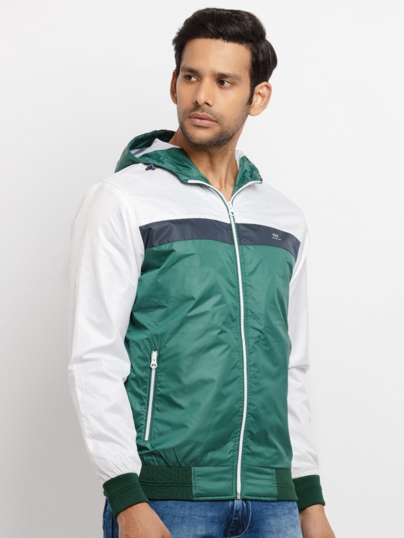 Mens Mix & Match Hooded Lightweight Jacket