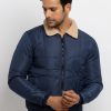 Mens Quilted Collar Neck Jacket