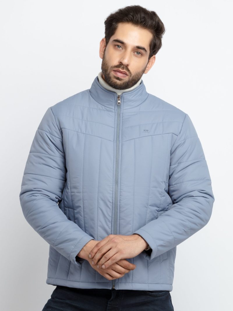 Mens Quilted High Neck Jacket