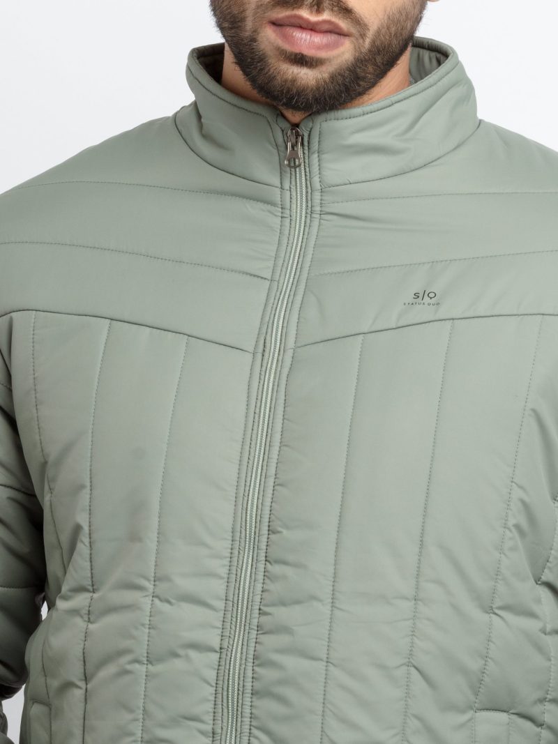 Mens Quilted High Neck Jacket