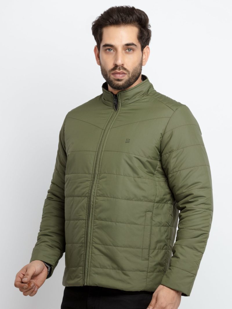 Mens Quilted Reversible High Neck Jacket