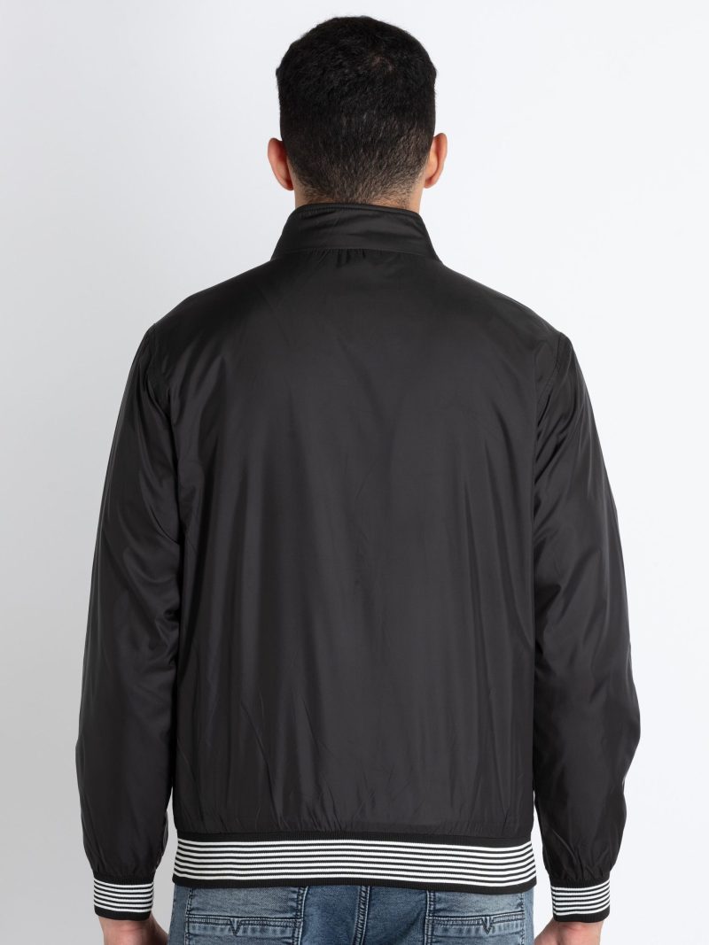 Mens Solid High Neck Lightweight Jacket