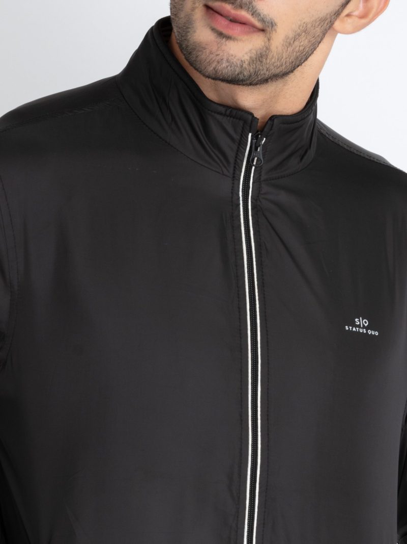 Mens Solid High Neck Lightweight Jacket