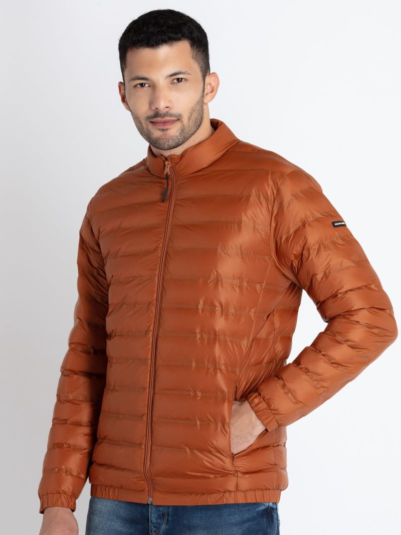 Mens Quilted Puffer High Neck Jacket