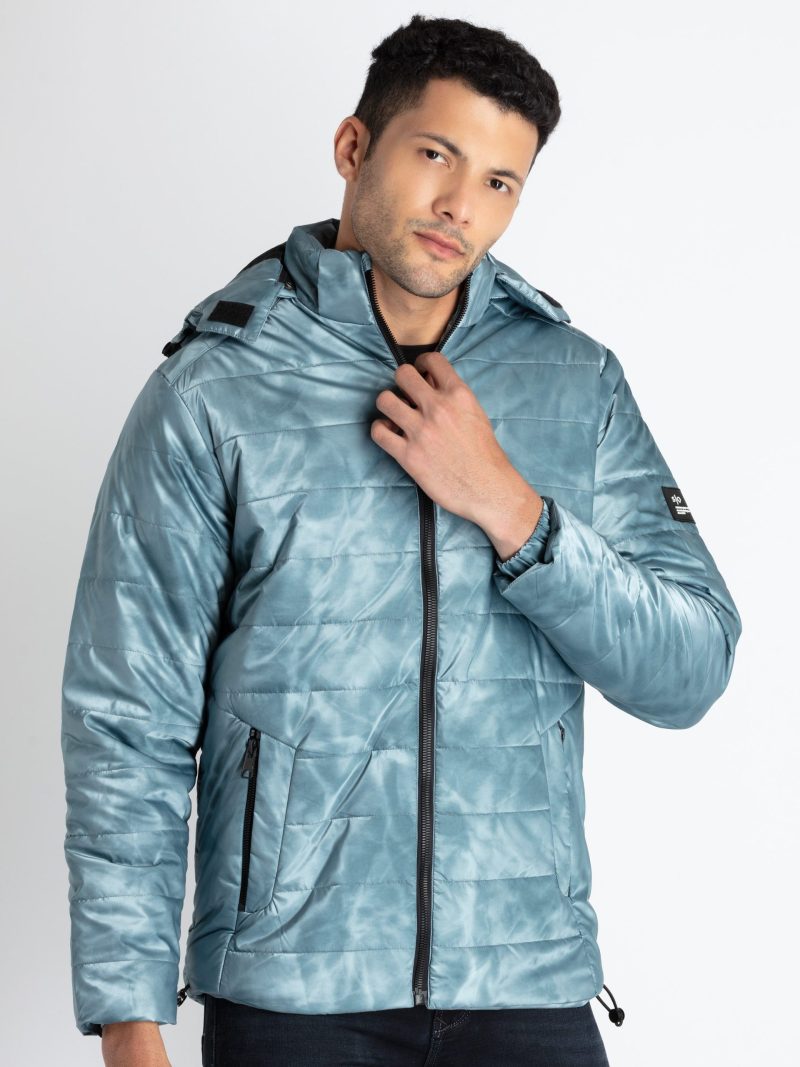 Mens Quilted Hooded Jacket