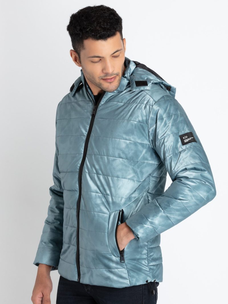 Mens Quilted Hooded Jacket