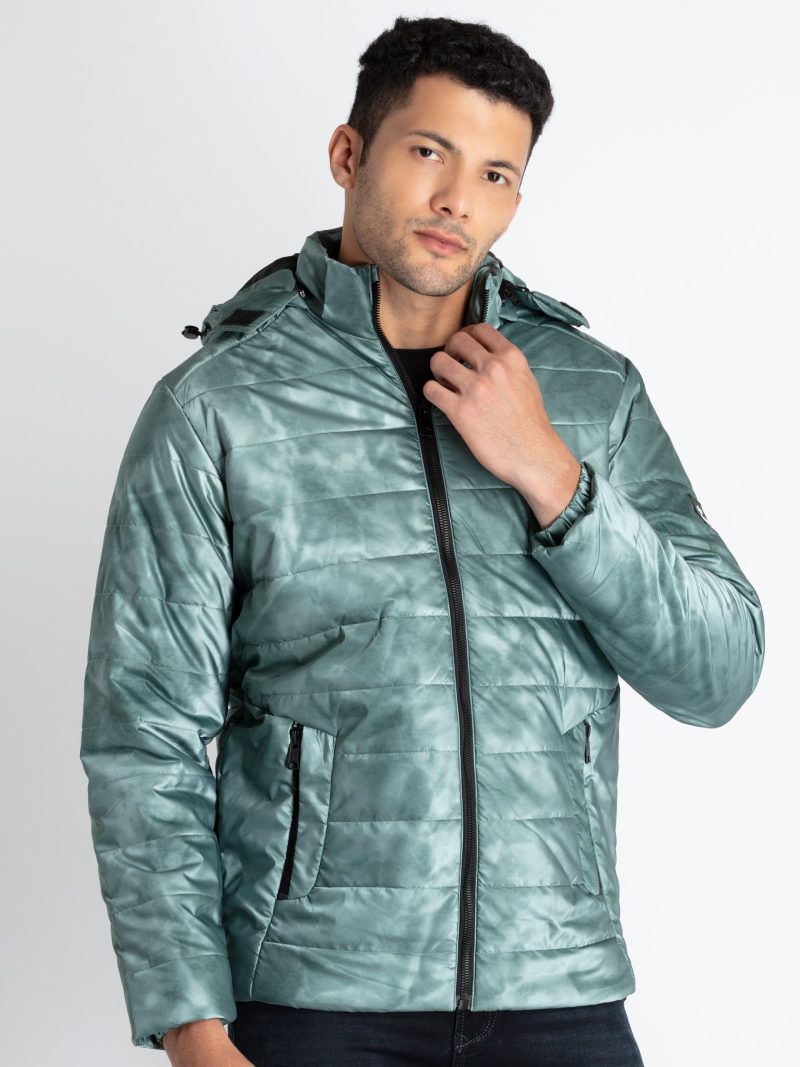 Mens Quilted Hooded Jacket