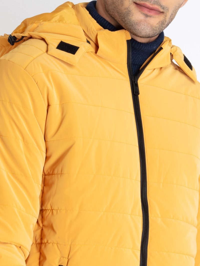 Mens Quilted Jacket With Detachable Hood