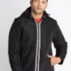 Mens Solid Jacket With Detachable Sleeves