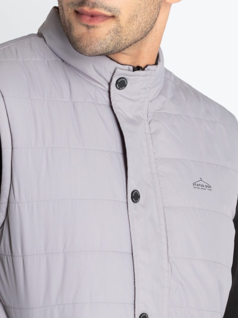 Mens Quilted Reversible High Neck Jacket