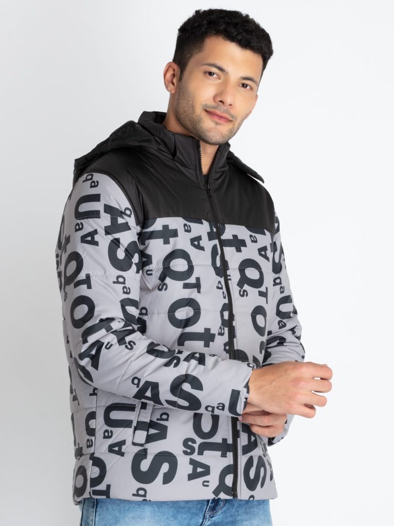 Mens All Over Printed Hooded Jacket