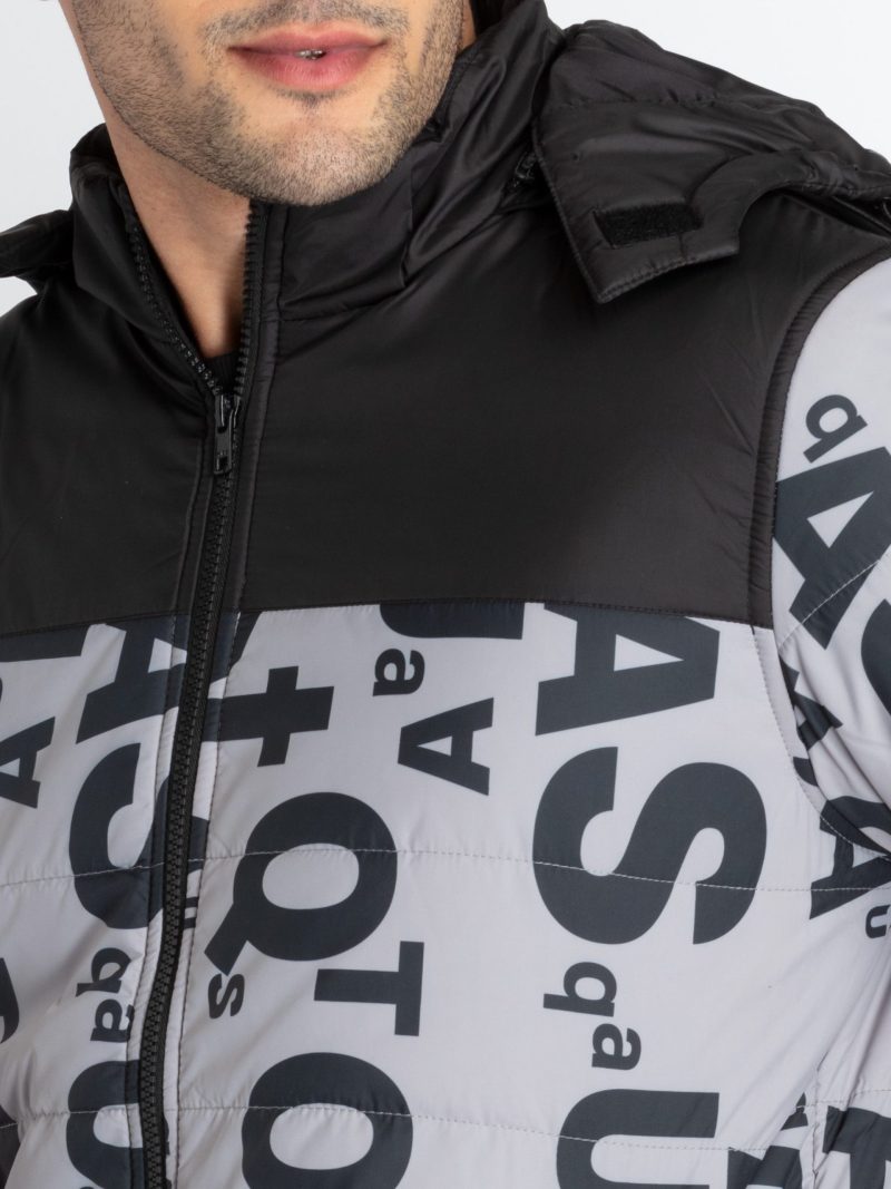 Mens All Over Printed Hooded Jacket