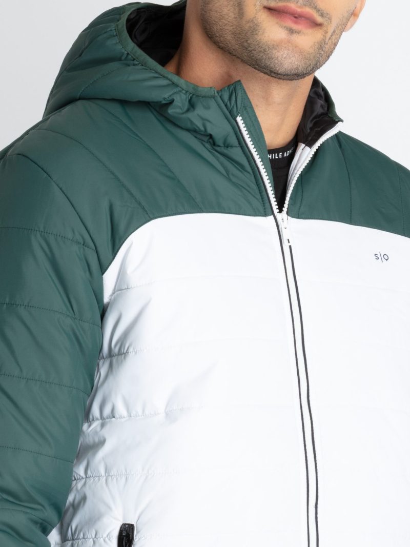 Mens Quilted Puffer Hooded Jacket