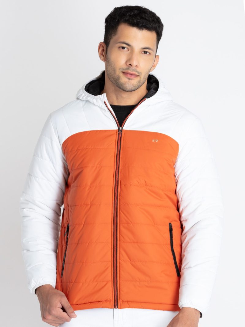 Mens Quilted Puffer Hooded Jacket